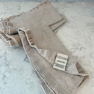 Pottery Barn Beige Linen Napkins